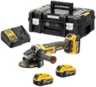 DeWALT DCG405P3-QW 18V haakse accu slijpmachine incl. 3x 5.0Ah accu's en lader in koffer