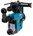 Makita DHR243RTJW accu combihamer SDS-Plus - 18V - 2x5.0 Ah accu en snellader in Mbox met stofafzuigunit