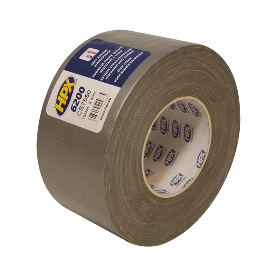 HPX Pantsertape - zilver - 75 mm x 50 meter