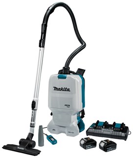 Makita accu rugstofzuiger - DVC660PT2 - 2x18V - 2x5.0 Ah accu en duo snellader - in doos