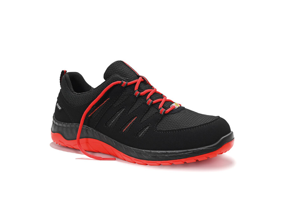 Elten werkschoenen - MADDOX - ESD S3 - zwart-rood - maat 40 - laag