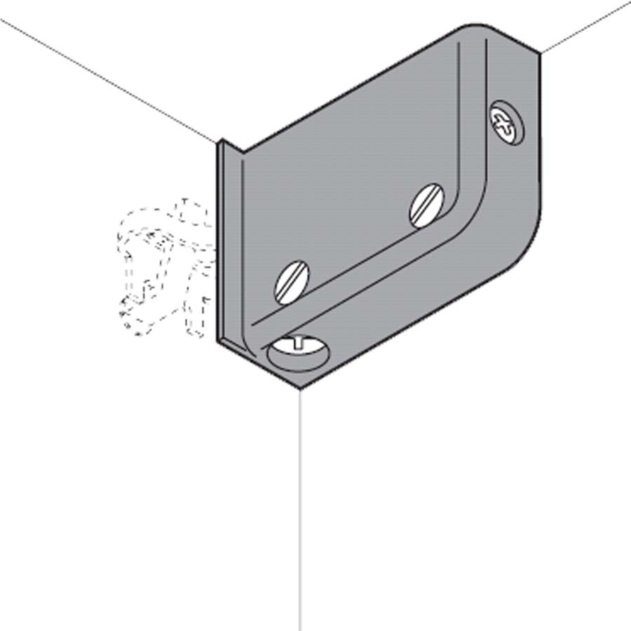 Blum kastophanger zichtbaar - 48N0510.02S - wit - rechts