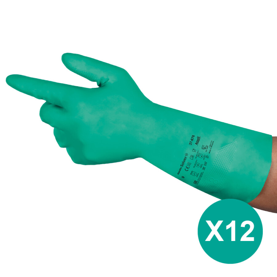 Ansell AlphaTec® Solvex 37-676 nitril werkhandschoenen groen maat 9/L - 12 paar