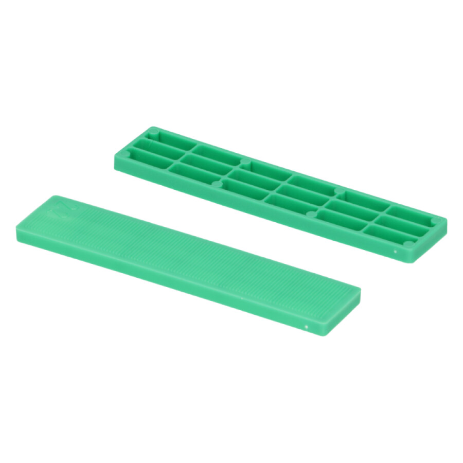 Kowo kunststof raster glasblokjes (100x) - 22x5mm - groen