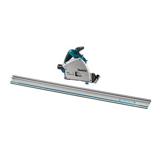 Makita accu invalcirkelzaag - DSP601ZJU2 - 165 mm - 2 x 18V - excl. accu en lader - AWS zender met geleiderail en tas - in Mbox